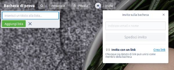 Come creare una bacheca su Trello - manda un invito a collaborare