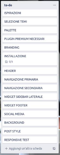 Come usare Trello - ecco una lista con alcune schede